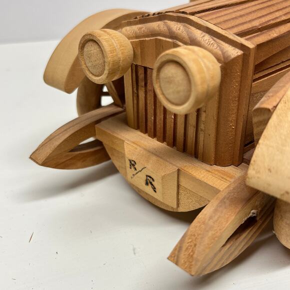 Vintage Homemade Wood Toy Fire Truck - Picture 9 of 9